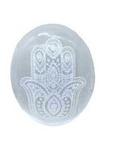 Selenite Fatima Hand Palm Stone - $23.99