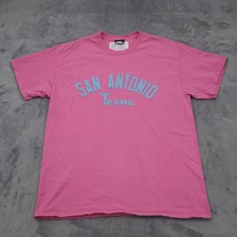 San Antonio Texas Shirt Womens L Pink MV Sports Cotton Short Sleeve Crew Neck T - £13.97 GBP