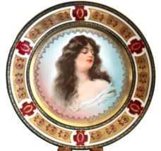 Royal Vienna Austria Constance Transfer Portrait Porcelain Plate - £93.83 GBP