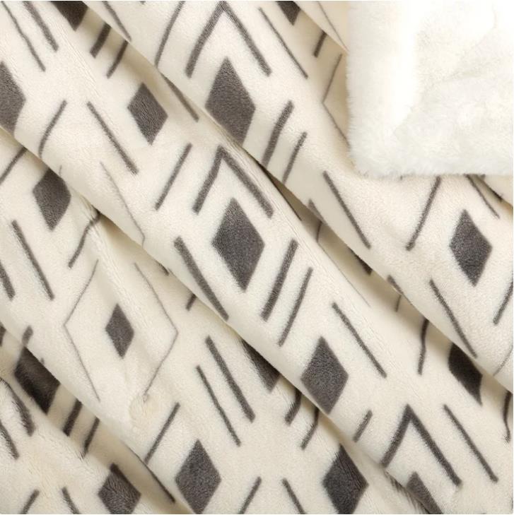 Life Comfort Throw Cream Ivory Velvet Plush Reversible Faux Fur 60" X 70" Soft Item image 3