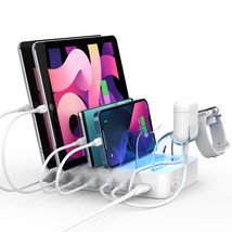 Premium 6-Port Usb Charging Station Organizer For Multiple Devices, 6 Sh... - $67.99