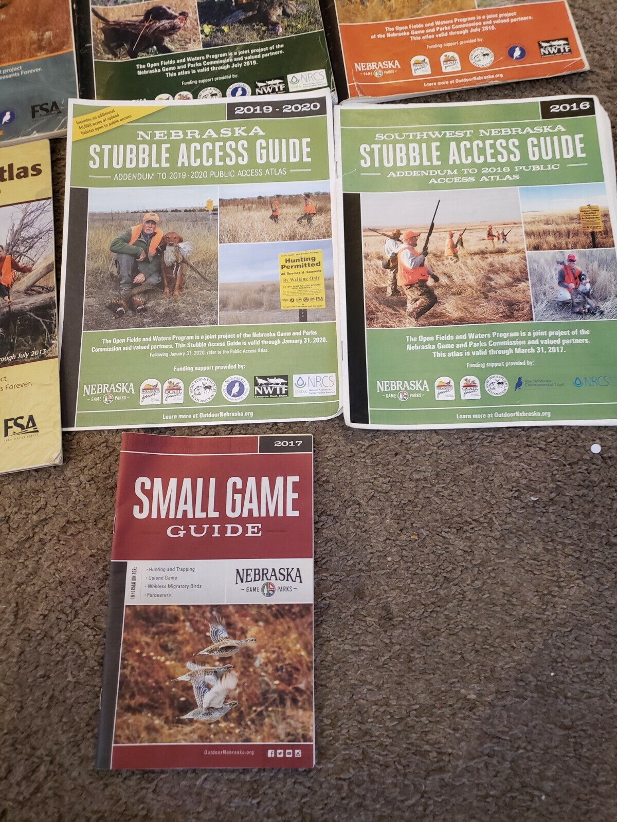 NICE LOT o 6 Nebraska Public Stubble Atlas Access Guide Magazine 2012 2014 2016 Item image 2