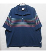 VTG 80s Hobie Surf Striped Rainbow Thin Polo Shirt Made in USA SZ 2X XXL... - £28.35 GBP
