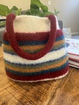 Knit Wool Women&#39;s Handbag Tote Bucket Shoulder Bag - $35.00