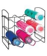 mDesign Metal Wire Free-Standing Water Bottle Rack - Storage Organizer f... - $55.99