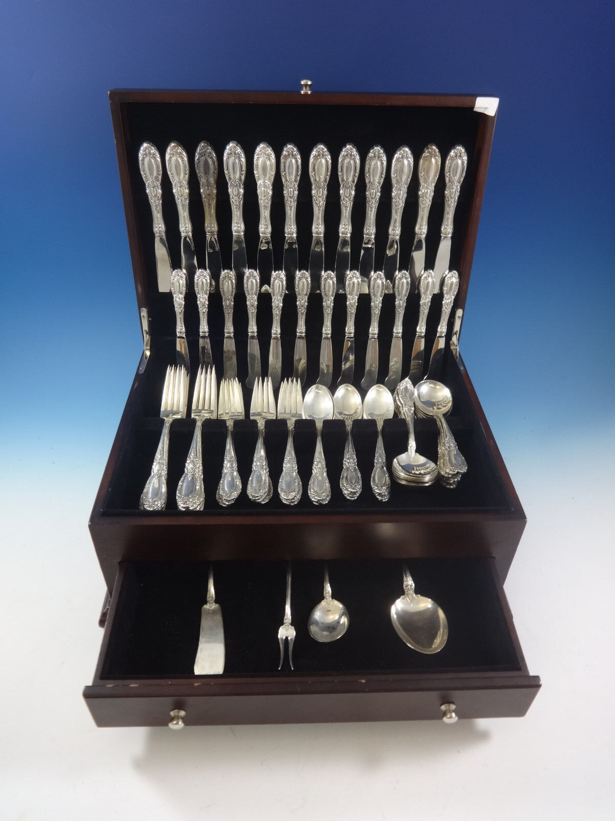 Primary image for King Richard by Towle Sterling Silver Flatware Set For 12 Service 76 Pieces