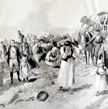 Greek Peasants Flee From Advancing Turks 1913 Plate Print 2 Page History... - £31.89 GBP