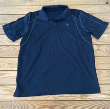 Ariat Men’s Short Sleeve Polo Shirt Size M Black B4 - £20.83 GBP