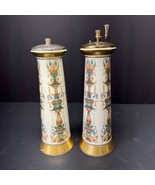 Lenox Fine China Salt &amp; Pepper Shakers Mill Grind 24K Gold Lido Pattern ... - $25.74