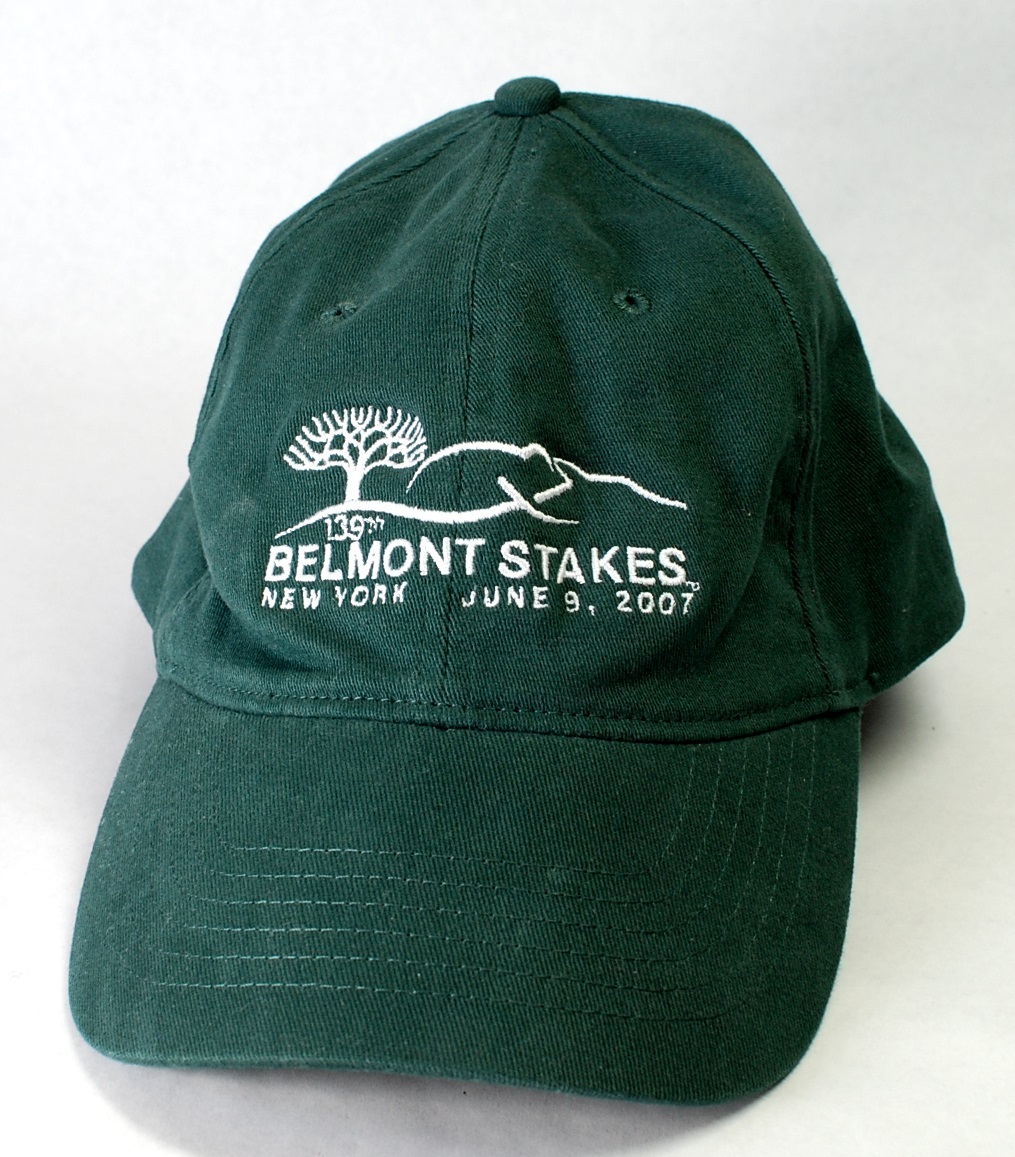 Primary image for 2007 139th Belmont Stakes Hat Green Cap L/XL Horse Racing Memorabilia Nu-Fit