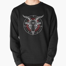  Satanic Goat Baphomet Circle Men&#39;s Pullover Black Sweatshirt - £26.14 GBP