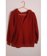 Old Navy Long Sleeve Pullover Sherpa Maternity Hoodie Women&#39;s Size M Rust - $277.88 MXN