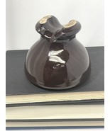 Vintage Ceramic Brown Electric Pole Insulator 5&quot; Base 1955 Porcelain - $14.96
