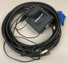 IOGEAR 4-Port USB KVM Switch with Cables and Remote GCS24U, Black - $18.95