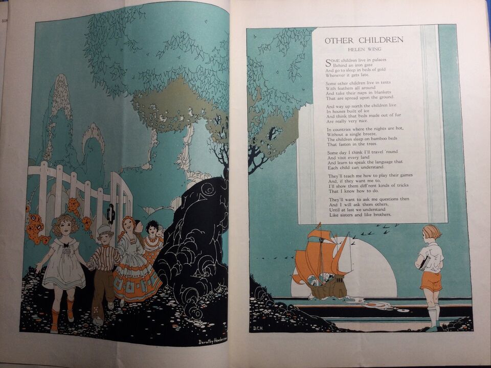 September 1924 "Child Life" Children's Magazine w/ Map Globe Girl Illustration Item image 3