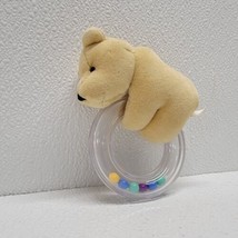 Classic Winnie the Pooh Stuffed Plush Plastic Circle Ring Rattle Baby Toy Gund - £10.04 GBP