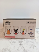 Mickey Mouse Squad Collection Tumblers.15oz Stemless Wine Glasses Set 4 ... - £29.33 GBP
