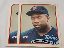 VINTAGE 1989 Topps Baseball Pocket Folders w/ REVCO Price Tag Kirby Puckett - £7.78 GBP