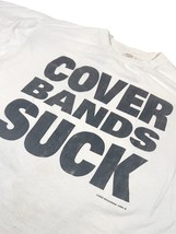1995 Vintage &quot;Cover Bands Suck&quot; Deez Records White XL T-Shirt - £54.39 GBP