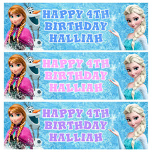 DISNEY FROZEN Personalised Birthday Banner - Birthday Party Banner - 1 x 3Ft - £3.85 GBP