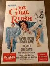 The Girl Rush 1955, Comedy/Musical Original Vintage One Sheet Movie Poster  - £38.87 GBP