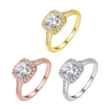 Swarovski Crystal Halo Ring in 18K Gold Plated - $26.99