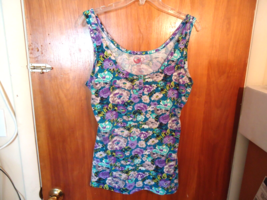 OP Size XL (15/17) Multi Color Floral Sleeveless Top &quot; BEAUTIFUL TOP &quot; - £13.15 GBP
