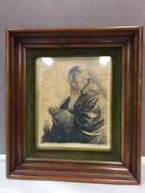 R.H. Palenske Framed Signed Etching &quot;For All The World&quot; Inscribed to Mrs. Logan - £200.54 GBP