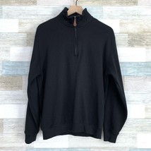 Jack Nicklaus 1/4 Zip Sweater Pullover Black Pima Cotton Golf Mens Size ... - £15.81 GBP