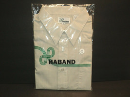 NEW Haband Men&#39;s Casual-Dress Shirt Size XL Tan-Gray Short Sleeves - £11.85 GBP