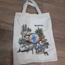 Vintage National Wildlife Federation Earth Day tote Montana Harlequin ca... - $24.00