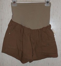 Nwt Womens Oh Baby By Motherhood Maternity Secret Fit Belly Brown Shorts Size M - £19.85 GBP