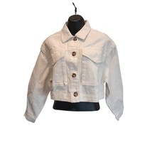 Forever 21 Women&#39;s Size Small White Jean Jacket - £10.99 GBP