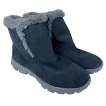 Sketchers Slip On Chukka Booties On the Go Navy Suede Womens 7.5 - $28.95