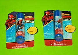 Marvel Spider-Man Mega Lip Balm Cherry Flavored Lot Of 2 Carded/New - £9.71 GBP