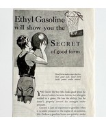 1931 Ethyl Gasoline Company Advertisement Antique Ephemera Oil Basketball - €26,05 EUR