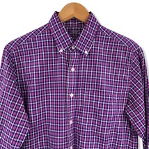 J Crew Purple Plaid Long Sleeve Lightweight Shirt Small - $18.21