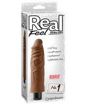 Real Feel No. 1 Long 7.5&quot; Vibe Waterproof - Mutli-speed Brown - $24.89