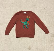 Tucker + Tate Christmas Dinosaur Sweater, Burgundy Brick/Multi - Size 4 ... - $15.84