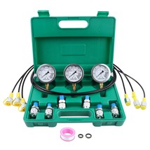 Sinocmp Hydraulic Pressure Gauge Kit, 25Mpa/40Mpa/60Mpa 3 Pressure Gauges 6 Test - £61.90 GBP