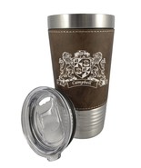 Campbell Irish Coat of Arms Leather Travel Mug - $38.12 CAD