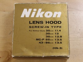 Vtg Nikon HN-3 Screw-in Type Lens Hood 52mm with Box Japan - $19.79