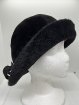 Vintage Empress Ladies Black Bucket Hat Gwenn Pennington Western Germany Soft - £26.79 GBP