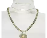 Designer sterling silver 14k gold details ornate link citrine handmade n... - $719.05