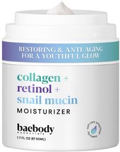 Baebody Collagen Retinol Snail Mucin Face Moisturizer with Hyaluronic Acid, - $8.90