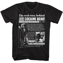 Cocaine Bear The Real Story Men&#39;s T Shirt Newspaper Headlines Grizzly Forest - £19.51 GBP+