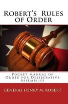 Robert&#39;s Rules of Order: Pocket Manual of Order for Deliberative Assemblies by H - £6.84 GBP