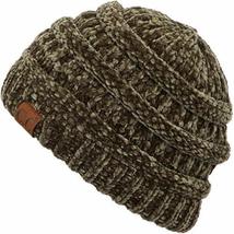 Chenille New Olive - Beanie New Women Slouchy Knit  Thick Cap Unisex - £18.87 GBP