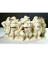6 Lenox Santa Claus Playing Trumpet Flute  Violin 24K Gold Trim Porcelai... - $137.13 CAD