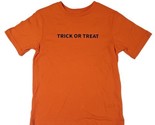 Boys Orange Short Sleeve Trick Or Treat Halloween T-Shirt Tee Shirt - £7.29 GBP